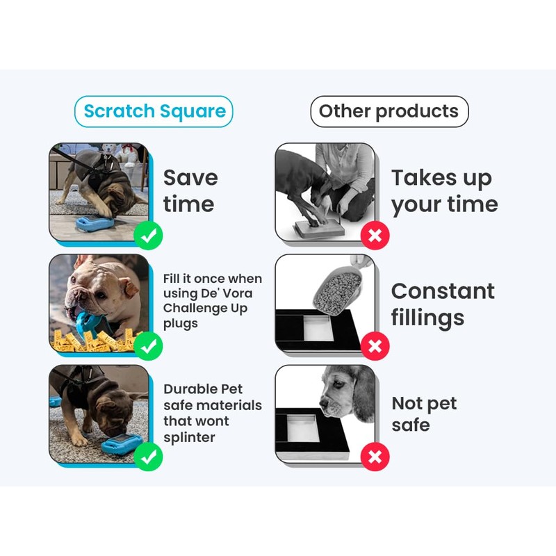 De' Vora Scratch Square - Dog Nail Scratch Board Treat