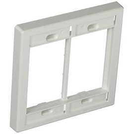 Leviton 41290-DMW Dual Gang MOS Wallplate with ID Windows, White