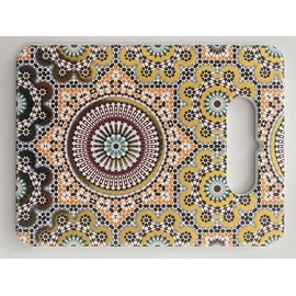 Ceramic Serving Board, Moroccan Zellige Design (Gold Oasis)