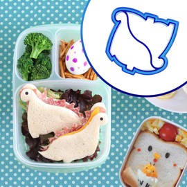 36Pcs Sandwich Cutters for Kids, Vegetable Cookie Cutters with Comfort Grip, Stainless Steel Fruit Shape Cutters, Cartoon Animal Bento Food Cutter Stamps, Bread Cutters with 10 Toothpicks and 2 Brush