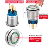 ZJWZJH 22mm Latching Push Button Switch 22mm 24V Power 1NO