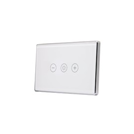 LOUYSGEN Smart Dimmer Switch Aluminum Frame Need Neutral Wire No Hub Required,2.4GHz Wi-Fi Light Switch 2.5D Tempered Glass Panel APP Control Work with Tuya and Smart Life,FCC Certified,White Dimmer