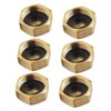 Abaodam 6Pcs Brass Blanking Nut Cap with Rubber Washers Leak