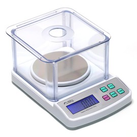 600 g Digital Lab Scale, Piece Counting, Wind Shield, Stainless Steel Pan, Backlit LCD, Multiple Weight Units, Capacity: Max 600 g, Min 0.05 g, Division 0.01 g