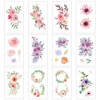 Everjoy Flowers Temporary Tattoos Stickers, Watercolor Roses, Peony, Daisy, Botanical