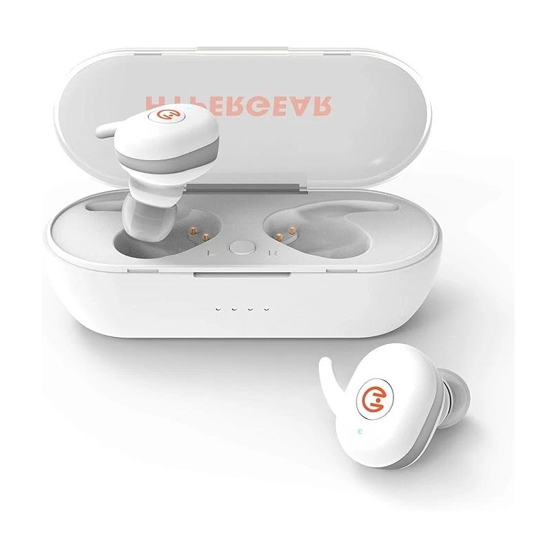 HyperGear Hyper Gear Active True Wireless White Earbuds Portable Charging