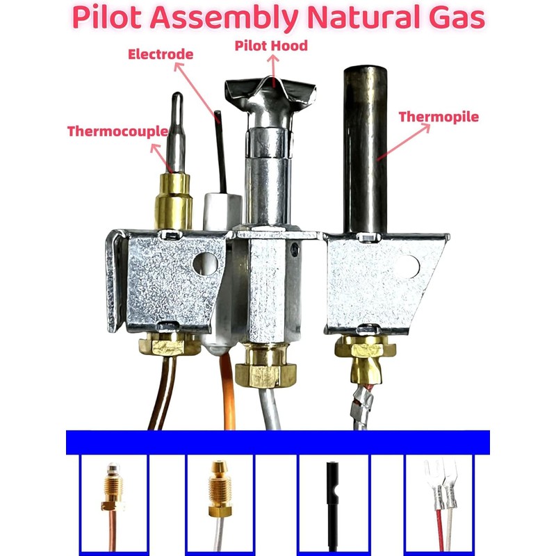 EVIMOTAL 25660, 4021-732 Pilot Assembly Natural Gas (NG) for Heatilator,