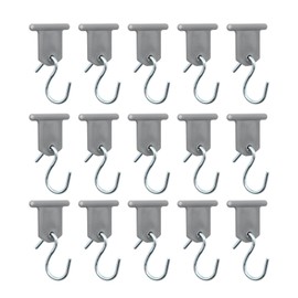 laffoonparts 16PCS RV Awning Light Stand, Camping Car Awning Hook, S-Shaped RV Party Light Stand, Suitable for Outdoor Camping Tent Family Party Light Stand, Gray