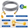 GasSaf 8 FT 1/2" ID Natural Gas Hose with Quick