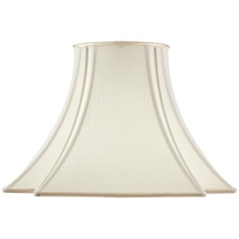 Royal Designs Fancy Square Bell with Inverted Corner Designer Lamp Shade, White, 8 x 18 x 14