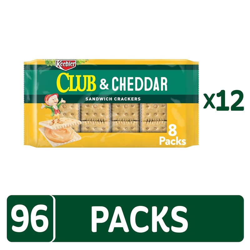 Keebler Sandwich Crackers, Single Serve Snack Crackers, Lunch Snacks, Club