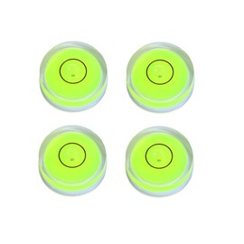 YMGBHNKJLS 4Pcs Small Circular Bubble Levels with Double Sided Adhesive Bottom Mini Little Stick-on Bubble Spirit Level Measuring Layout Tools Levels (25x10mm)