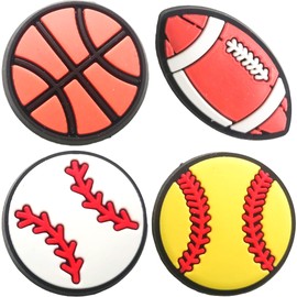 Mowzury 40PCS Sports Shoe Charms for Boys,Pack of Baseball Soccer Basketball Football etc. Shoe Decoration Pins for Clog Accessories for Teens Adults Party Favor Gifts