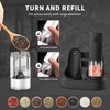Larger Capacity Electric Salt and Pepper Grinder Set with Base