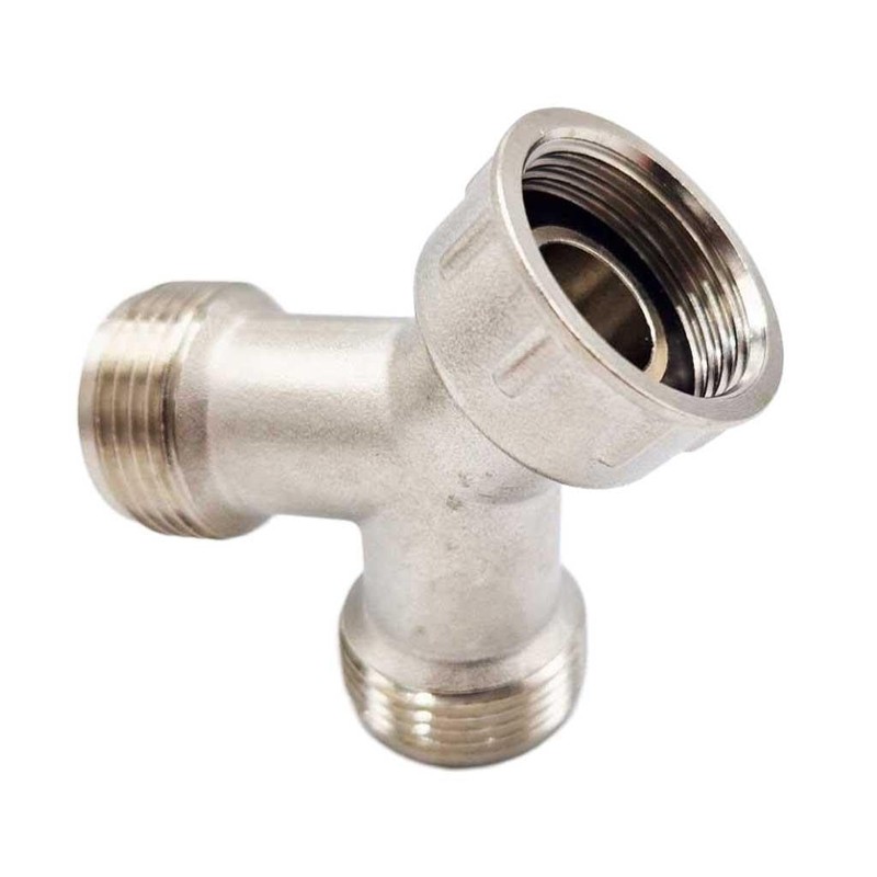 Brass Metal Washing Machine Y Piece 3/4 Splitter 2 Way