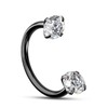 Oufer 18G/20G Horseshoe Internally Threaded & Threadless AAA+ Grade CZ