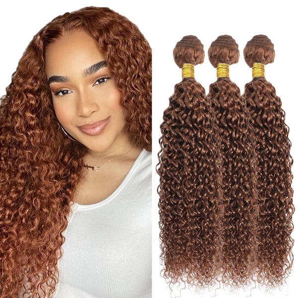 26 28 30 Inch Light Brown Bundles Human Hair Color