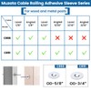 Muzata 40 Pack Cable Railing Adhesive Sleeves for 1/8" 5/32"