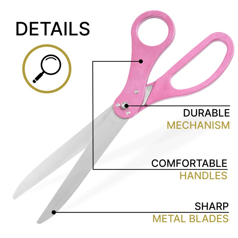 25 Inch Light Pink Giant Scissors – Extra Large Ceremonial