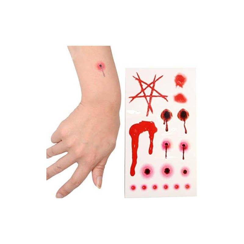 Blood Seal Bloody Tattoo Sticker Costume Cosplay