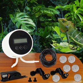 FSQYMYGS Reptile Mister for Reptile Terrariums – Smart Reptile Enclosure Mist Maker System – Reptile Humidifiers with Digital Display and Automatic Watering