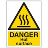 V Safety Danger Hot Surface - Portrait 150 x 200mm