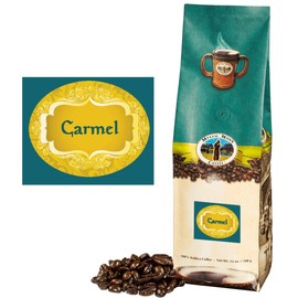 Mystic Monk Coffee: Carmel Whole Bean (Flavored 100% Arabica Coffee) - 12 ounce bag