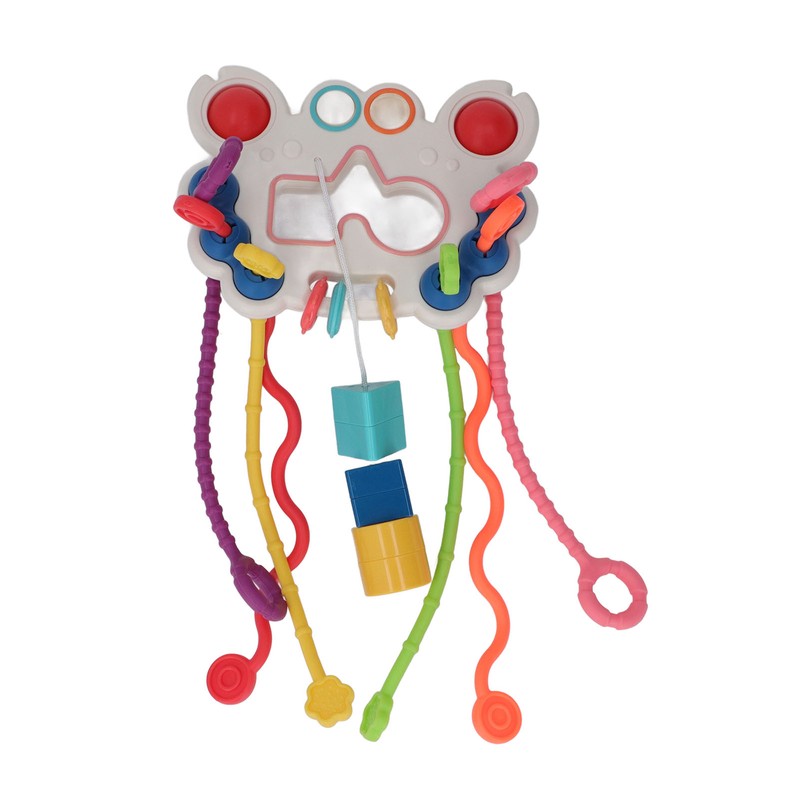 Pull String Interactive Toy Plastic Colorful Pulling Toy for Visual