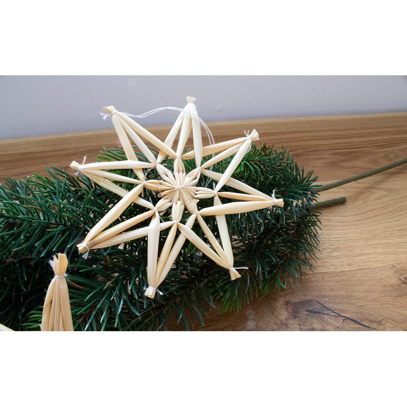 Annastore Hanging Straw Stars, Various Sizes - Straw Stars, Tree
