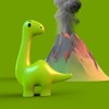 O meta[l]morphose METALMORPHOSE MTM155-01 Green Dinosaur Keyring, Green, One Size,
