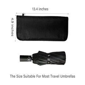 VBQFDPH Wet Umbrellas Bags for Travel Umbrellas, Thicker Chenille Super Water Absorption Compact Folding Umbrellas Sleeves Covers(13.4x5 inches, Black)