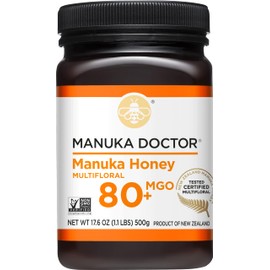 Manuka Doctor - MGO 80+ Manuka Honey Multifloral, 100% Pure New Zealand Honey. Certified. Guaranteed. Raw. Non-GMO (17.6oz)