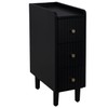 COVLON Narrow Nightstand with 3 Drawers, Fully Assembled Slim Bedside