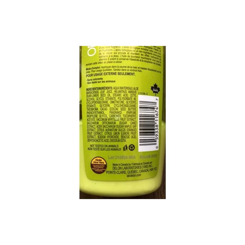 Delon Loción Hidratante Natural Organic Now 325ml 2 Pack