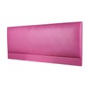 CROWNBEDSUK ROMA FAUX LEATHER HEADBOARD 2ft6,3ft,4ft,4ft6,5ft,6ft (5FT KINGSIZE, Pink)