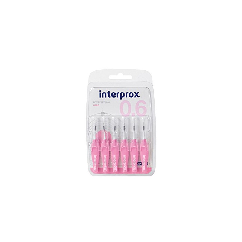 Interprox Interdental Brushes Pink Nano Pack of 6