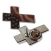 3-Piece Cross Patriotic American Flag Stars & Stripes Lapel Pin