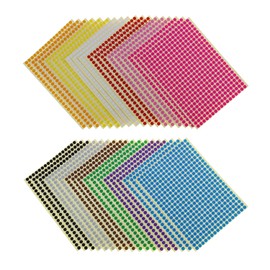 Sticky Color Coding Labels Removable Small Circle Dot Stickers for Classroom Organization Decorations Yard Sale Calendar Planner, 6mm Diameter, 12 Colors, Total 14688 Dots in 36 Sheets