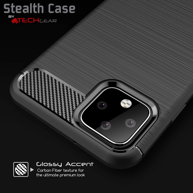 TECHGEAR Pixel 4 Case [Stealth Case] Flexible, Shockproof, Ultra Slim,