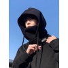 Men's Winter Thermal Balaclava - Windproof Riding Full Face Cover LF1591 (One Size) (56-62cm) Black 4ea