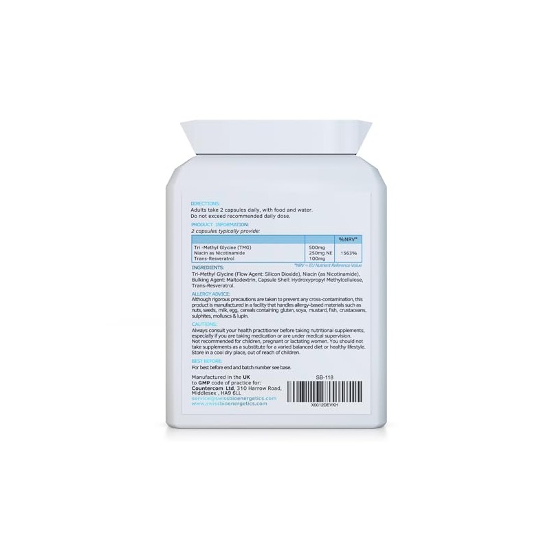 Vitamin B3 Nicotinamide - High Strength no Flush Niacin -