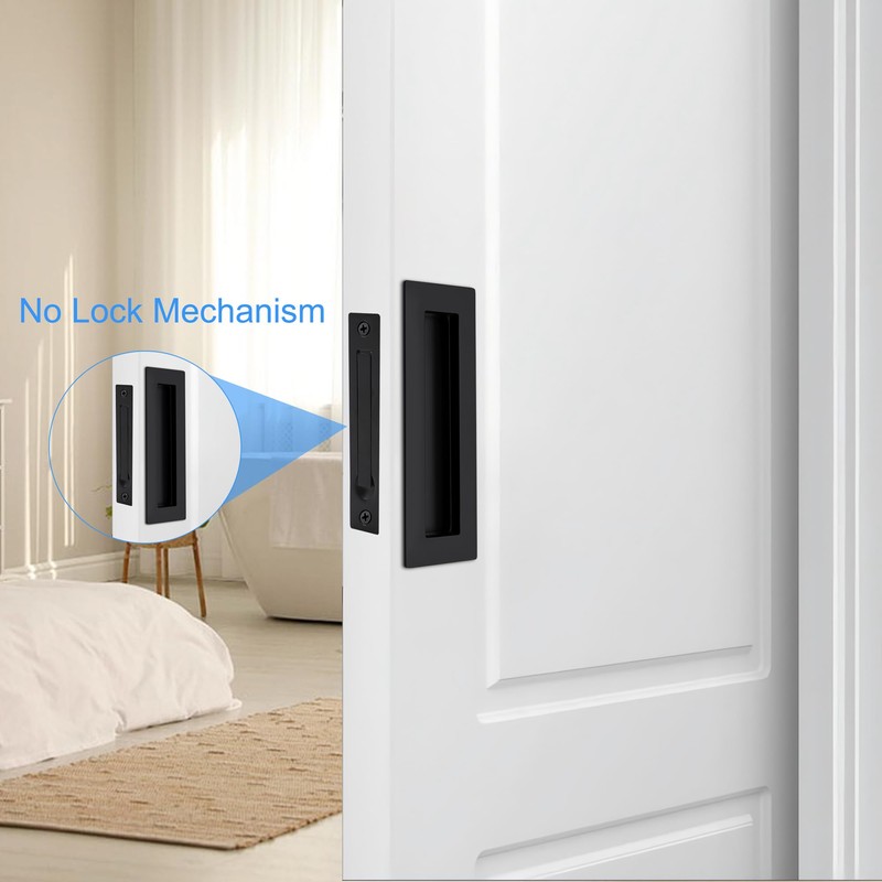 Dontay Pocket Door Pull Handle,304 Stainless Steel,Rectangle Recessed Flush Finger