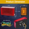 EXERAUO 6inch Boat Trailer Lights LED Kit, Submersible Trailer Light