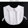 SUZALA Womens Half-Shirt Dickey Collar, Detachable Fake Collars, White, One