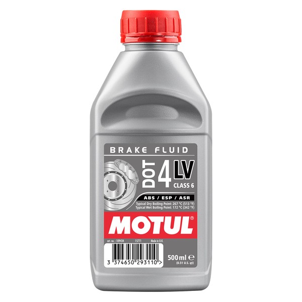 Motul DOT 4 LV BRAKE FLUID (DOT 4 LV Brake Fluid) Genuine 16.9 fl oz (500 ml)