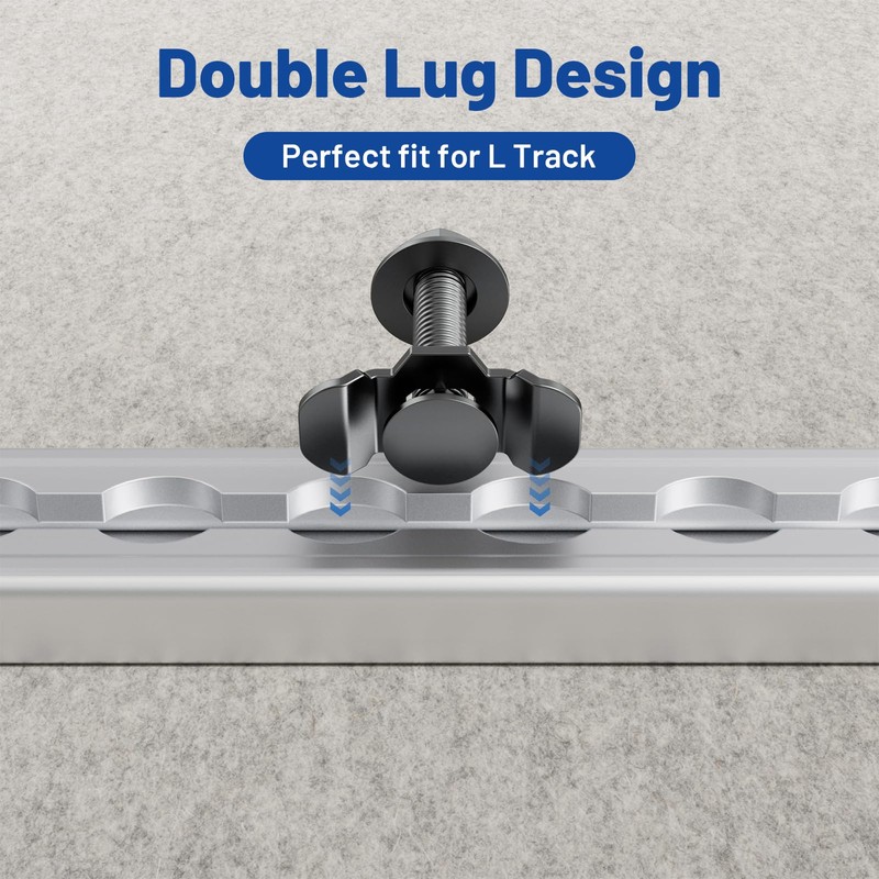 Anina 6PCS L-Track Double Lug Threaded Stud Nut Fitting Tie