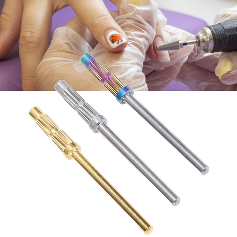 3pcs 3mm Nail Mandrel Stainless Steel Manicure Pedicure Mandrel Rods