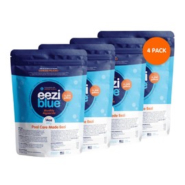 Eeziblue Monthly Pool Algaecide Bundle | Pool Booster for All Algae in above Ground and In-Ground Swimming Pools up to 52,000 Gallons, 14oz Pack of 4