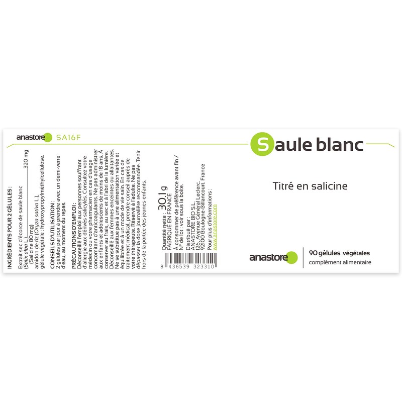 SILBERWIDE * 160 mg/90 capsules * Titrated in Salicin 25%