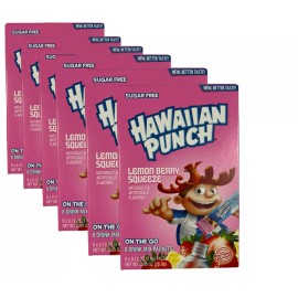 HAWAIIAN PUNCH Lemon Berry Squeeze Singles To Go Lot Of 6 boxes 48 packs